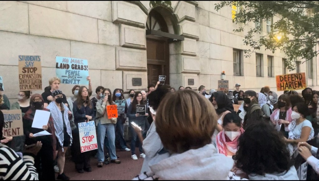 New York Amsterdam News: Defend Harlem and Columbia Students protest Columbia and gentrification